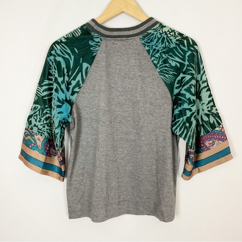 Anthropologie Tiny Cassidy Velvet Sleeve Top - Picture 4 of 6